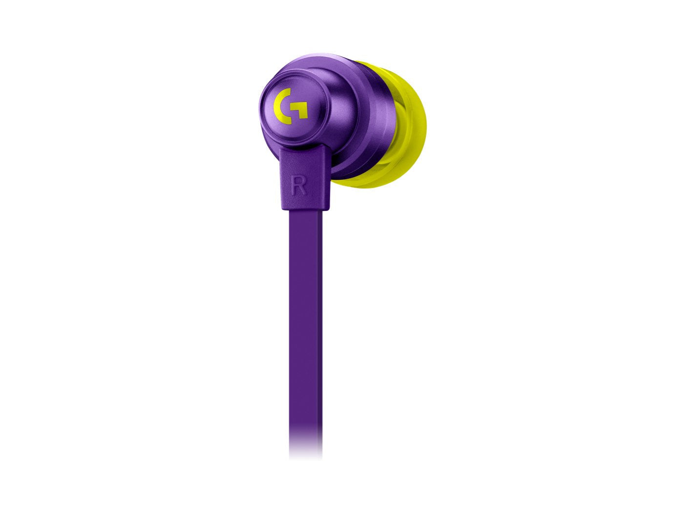Logitech G333 Auriculares Gaming In-Ear Con Microfono - Adaptador Usb-C - Multiplataforma - Altavoces Dinamicos - Jack 3.5mm - Color Violeta/Amarillo