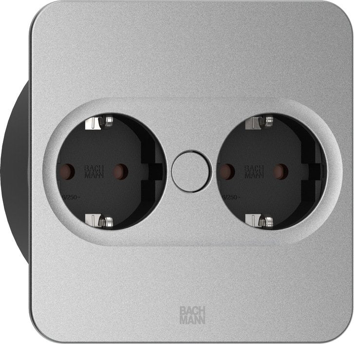 EAN 4057298129100 - Bachmann 946.009 toma de corriente 2 x Type F Acero inoxidable imagen 1