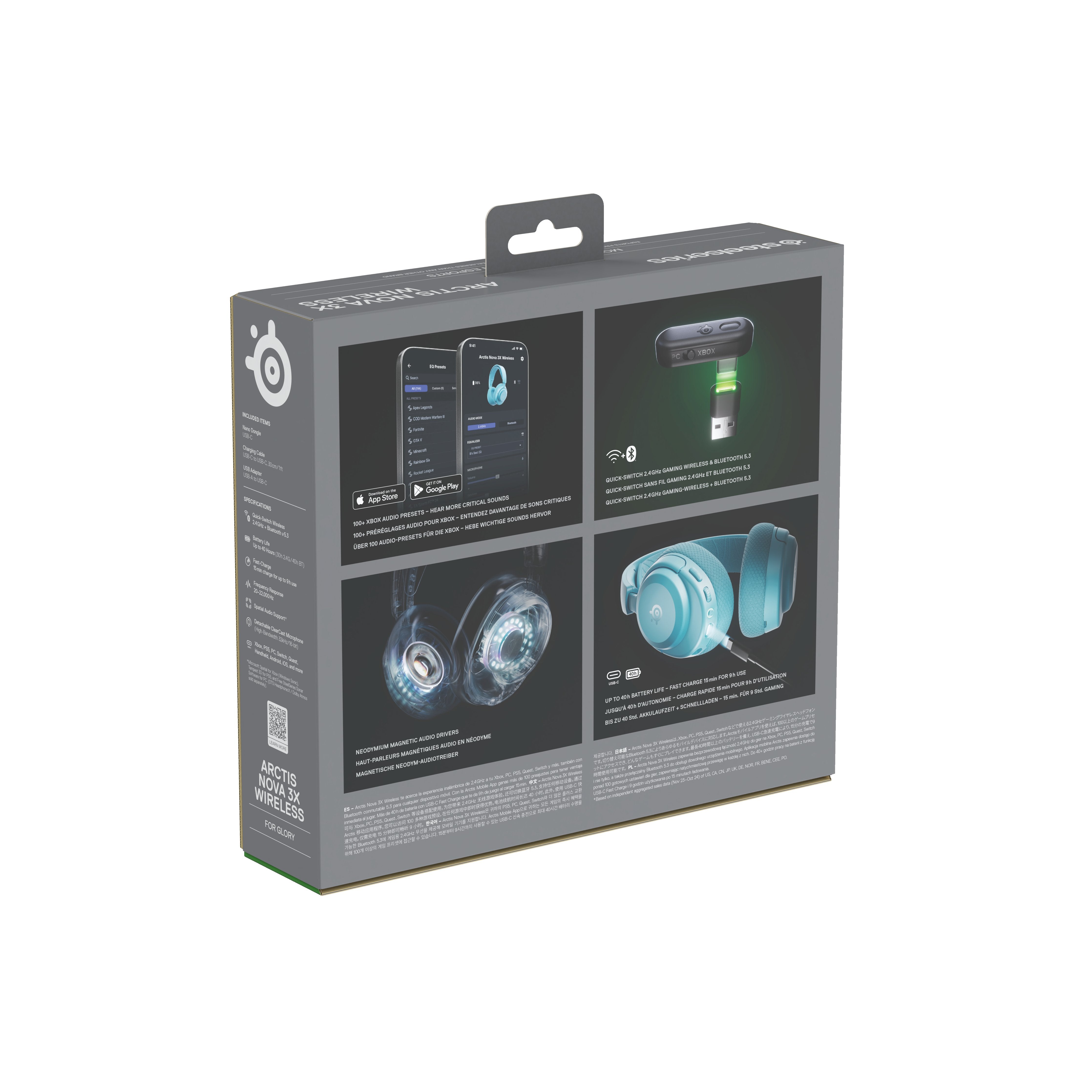 EAN 5707119059619 - Steelseries Arctis Nova 3X Auriculares Inalámbrico Diadema Música/uso diario Bluetooth Color aguamarina imagen 7