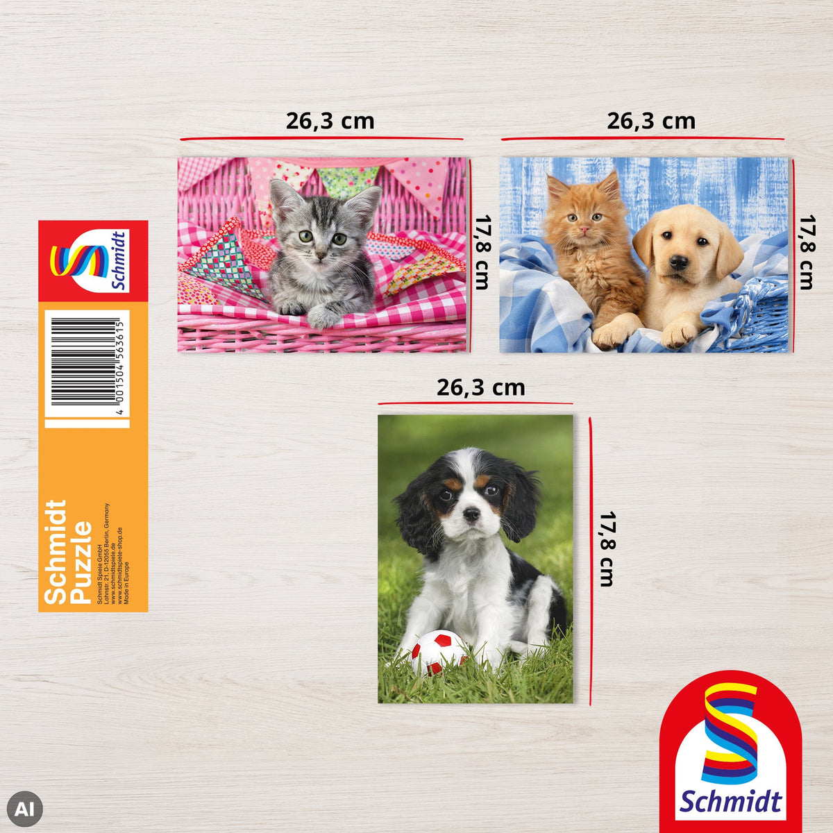EAN 4001504563615 - Schmidt® Spiele 56361 puzzle Puzzle rompecabezas 48 pieza(s) Animales imagen 4