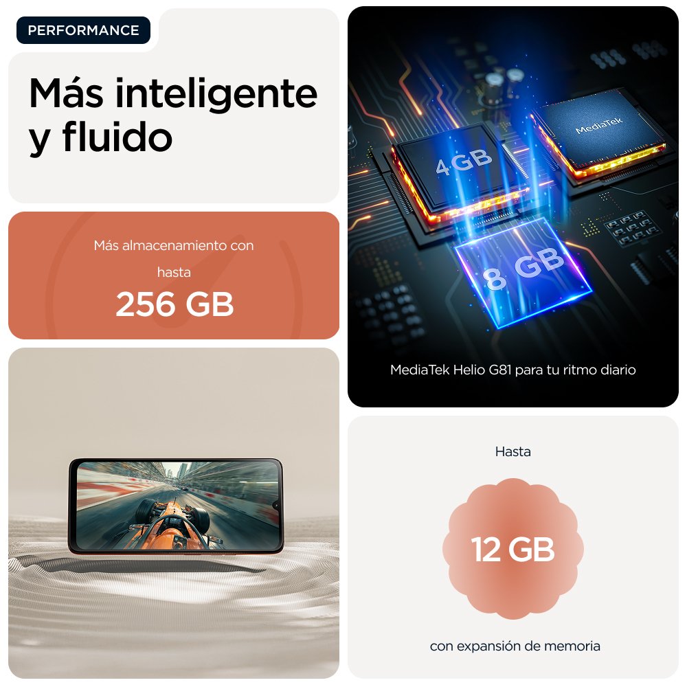 EAN 0840493605234 - Motorola moto g06 17,5 cm (6.88") SIM doble Android 15 4G USB Tipo C 4 GB 256 GB 5200 mAh Naranja imagen 14