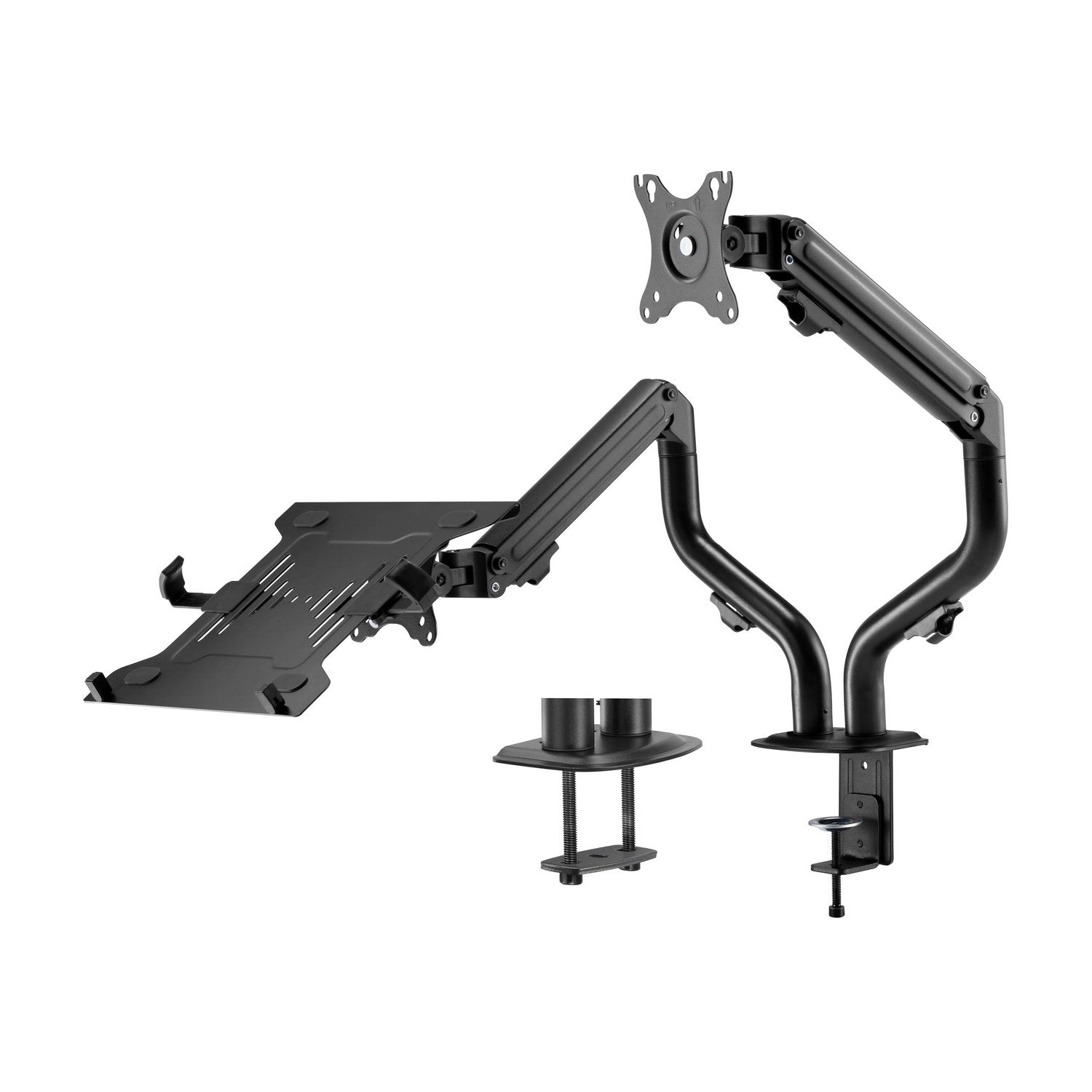 Aisens Soporte De Mesa Contrapeso Giratorio E Inclinable Para Portatil Y Monitor / Tv 8kg De 17-32" - Negro