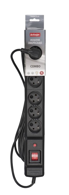 EAN 5901443115625 - Activejet COMBO 6GN 5M base múltiple 6 salidas AC Interior Negro imagen 3