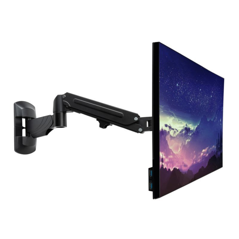 Lindy Display-Wandhalterung Mit Gasdruckfeder (Negro, Para Monitore Bis 81,3 Cm (32")) 40712