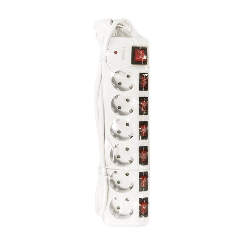 EAN 4052792060577 - LogiLink LPS250 base múltiple 1,5 m 6 salidas AC Interior Blanco imagen 3