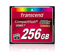 Transcend Tarjeta Compactflash 256 Gb, Tarjeta De Memoria