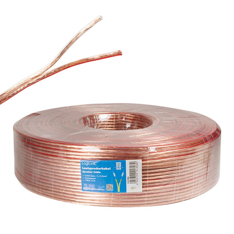 Logilink Ca1086 Cable De Audio 100 M Transparente