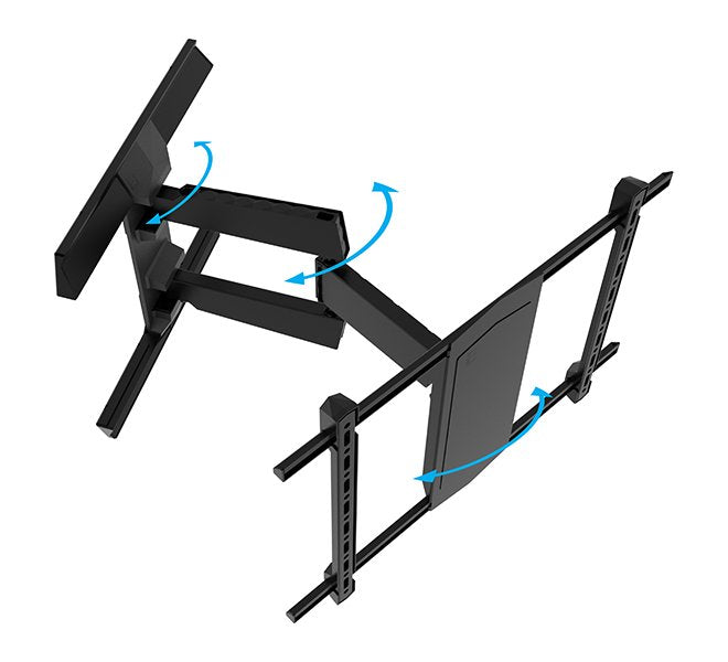 Dual Stud Double Arm Flat Screen Wall Mount With Tilt &