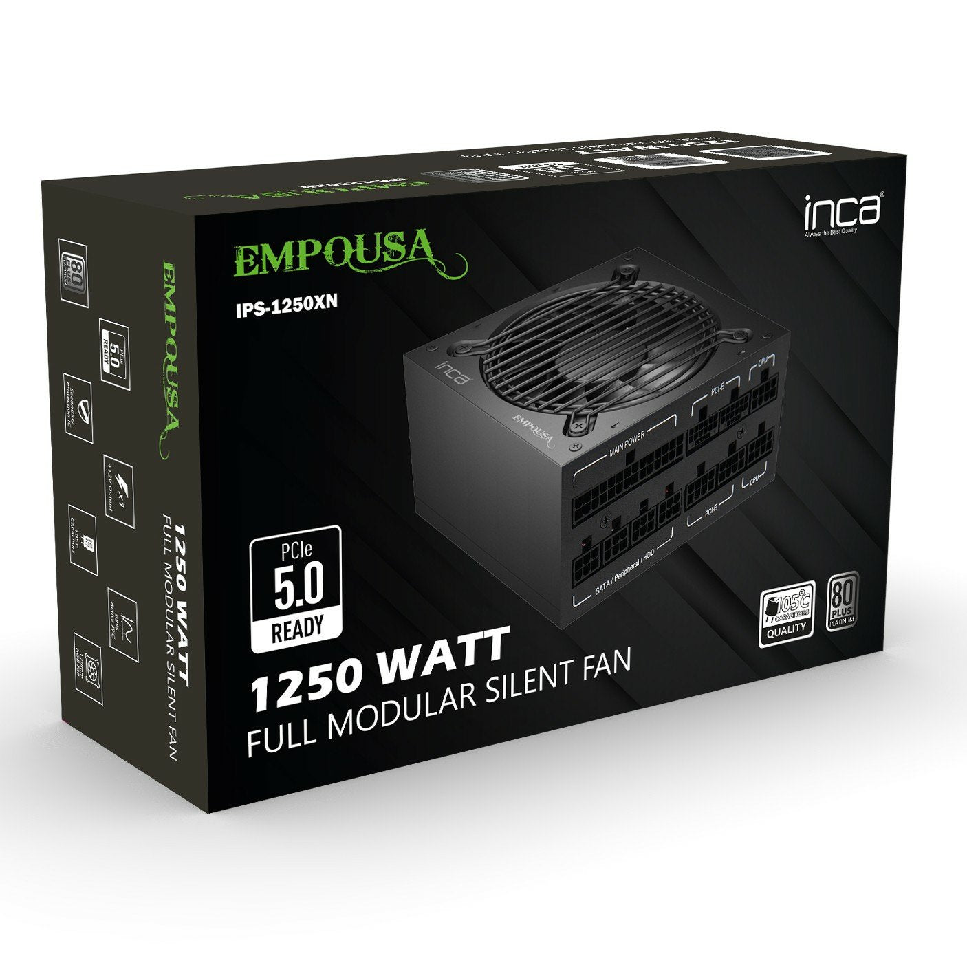 Inca Ips-1250xn Unidad De Fuente De Alimentación 1250 W Atx Negro