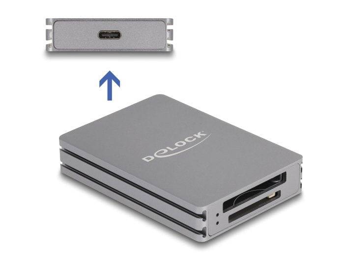 EAN 4043619910113 - DeLOCK 91011 lector de tarjeta USB 3.2 Gen 2 (3.1 Gen 2) Type-C Gris imagen 2