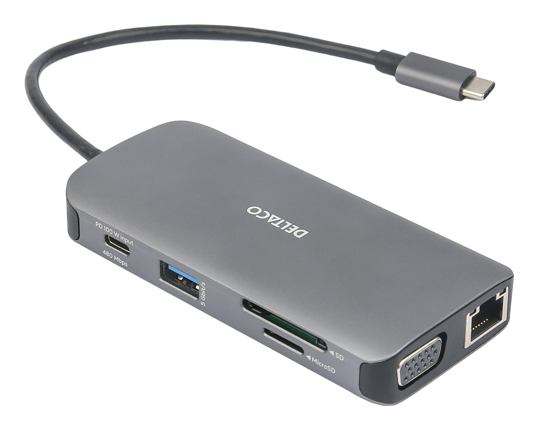 EAN 7333048060600 - Deltaco USBC-HDMI25 base para portátil y replicador de puertos USB Tipo C Gris imagen 2