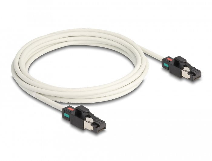 Delock Netzwerkcable Rj45 Stecker Zu Stecker Cat.6a S Ftp Mit Drehbarer Farbmarkierung 3 M Weiss