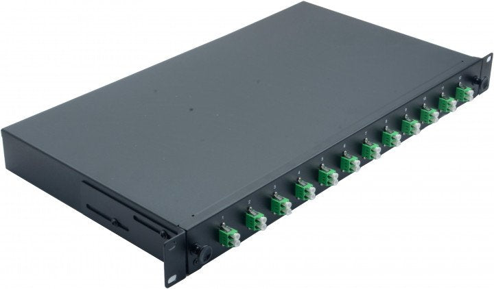 Helos Lwl 19" Spleissbox 12 X Lc/Apc Duplex Os2, Spleissfertig, Negro
