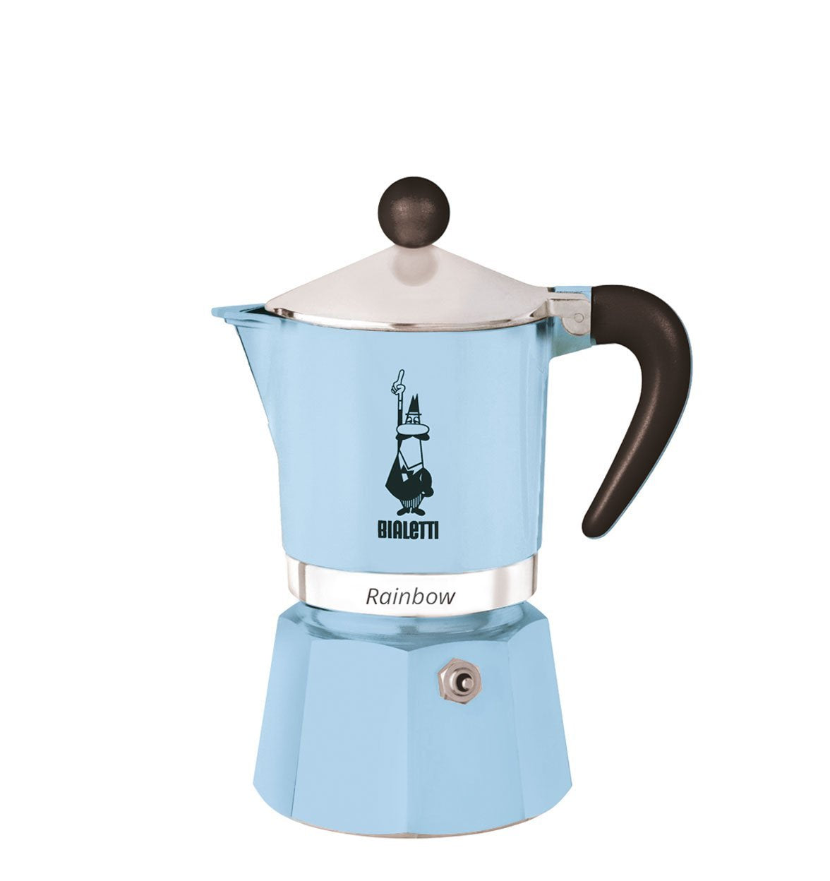 Cafetera Italiana Bialetti Rainbow 3 Tazas Azul
