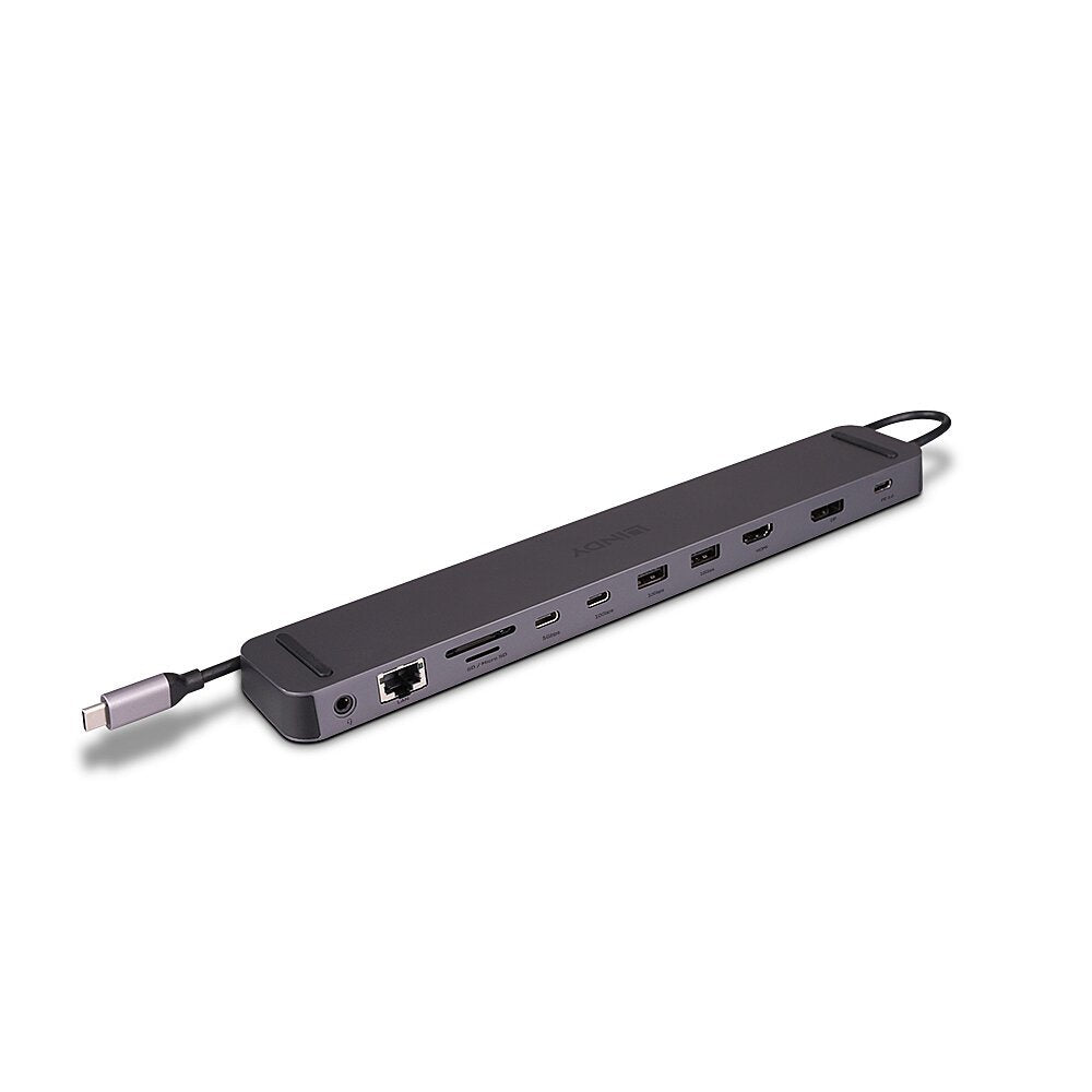 Lindy Dst-Mini Xt 810, Mini Estación De Acoplamiento Usb-C Para Portátil Con Pantalla Única (8k) O Pantalla Dual (4k60) Y Carga De Paso De 100 W