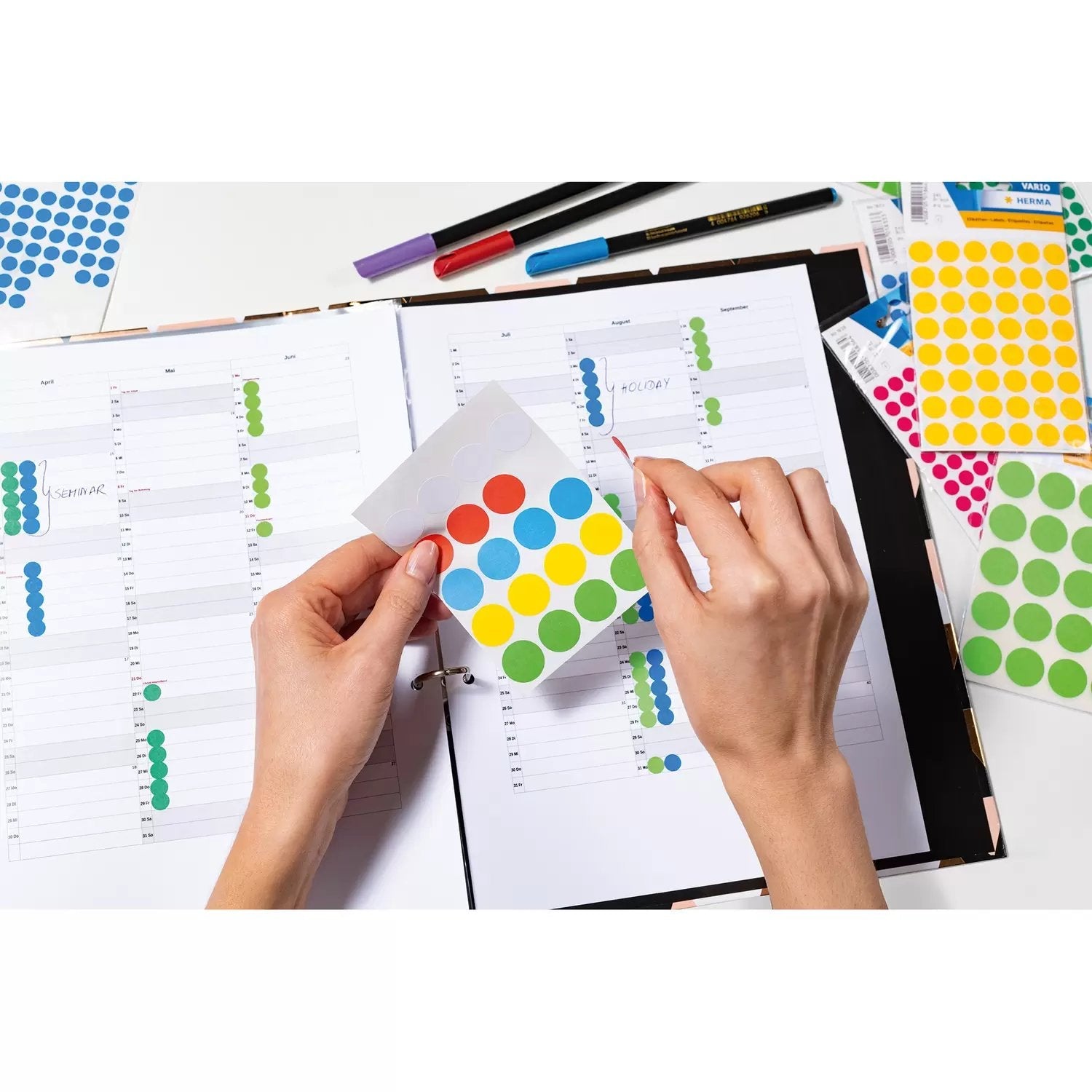 EAN 4008705022606 - HERMA 2260 etiqueta autoadhesiva Círculo Blanco 768 pieza(s) imagen 4