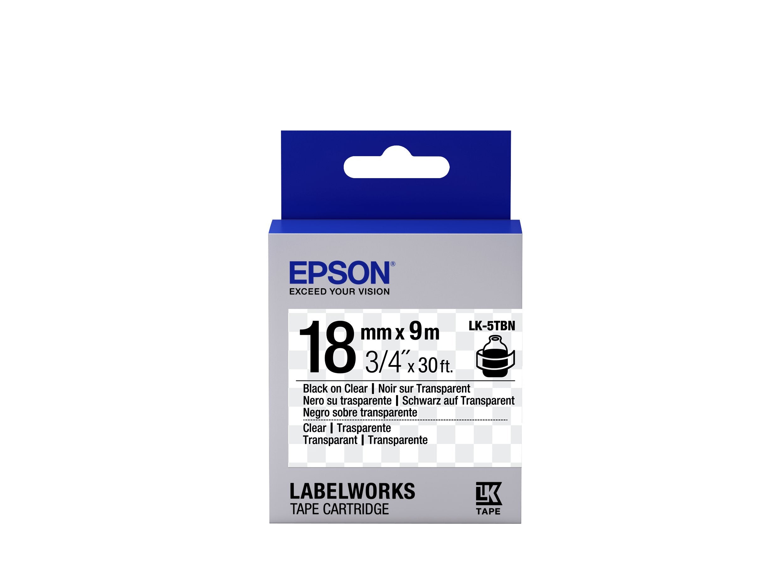 EAN 4058154158326 - Epson LK-5TBN cinta para impresora de etiquetas Negro sobre transparente imagen 1