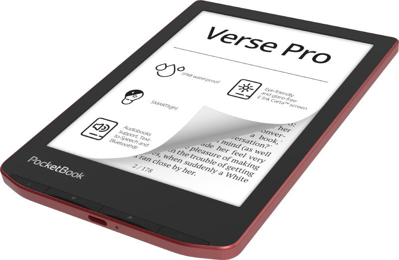 Libro Electronico Ebook Pocketbook Verse Pro Ereader 6" 16 Gb Rojo Passion Red