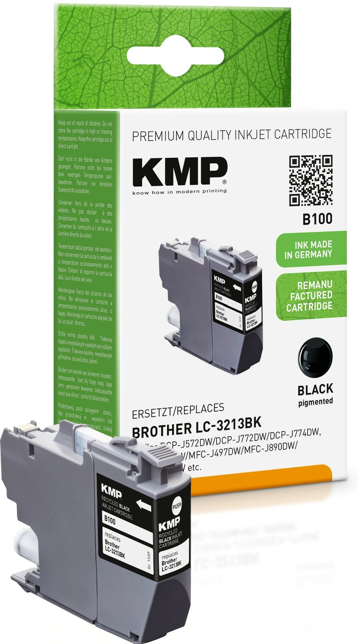 Kmp Cartucho Brother Lc-3213bk Negro 400 S. B100 Remanufact.