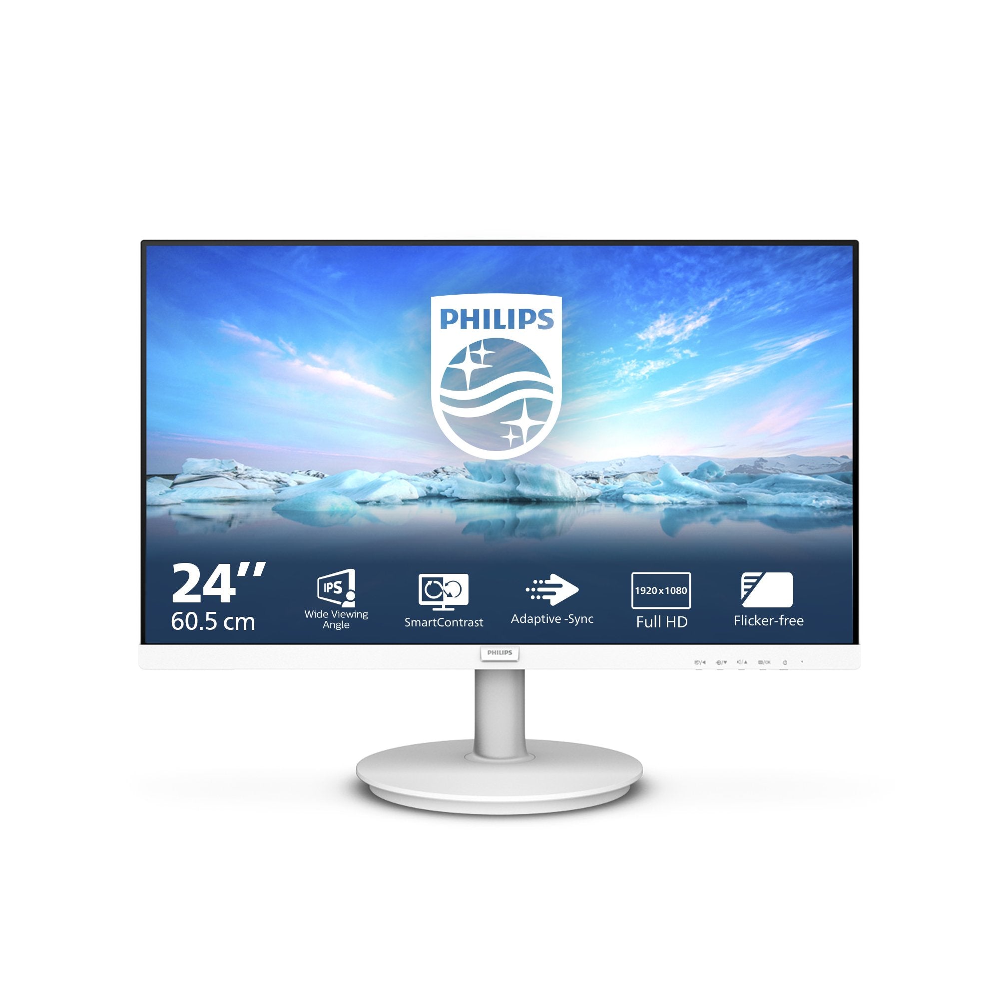 Monitor Philips 241v8aw 23.8" Ips 1920x1080 16:9 Hdmi D-Sub Altavoces - Blanco