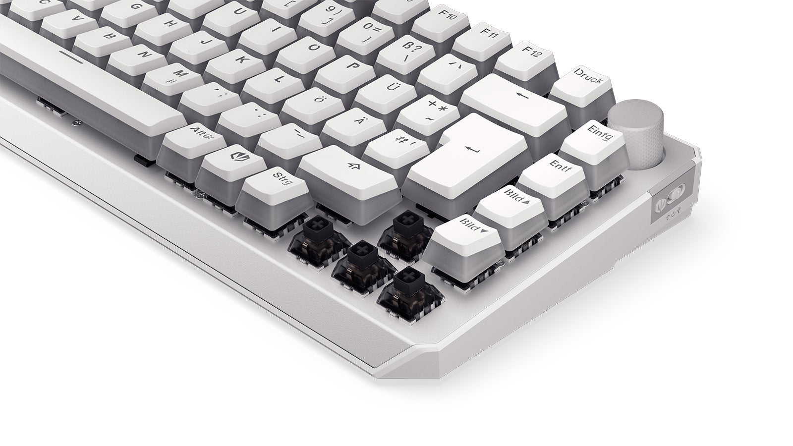 Teclado Alemán Endorfy Thock 75% Rf Inalámbrica + Usb Qwertz Blanco