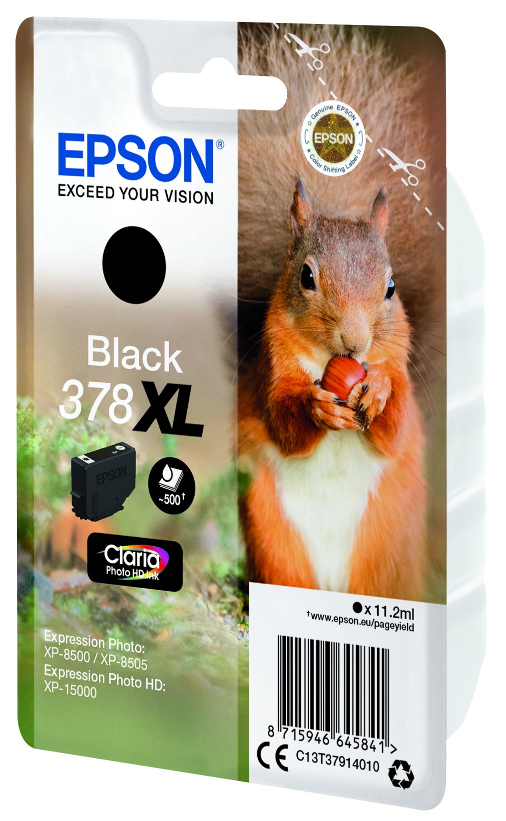 Epson Singlepack Black 378xl Claria Photo Hd Ink Con Rf