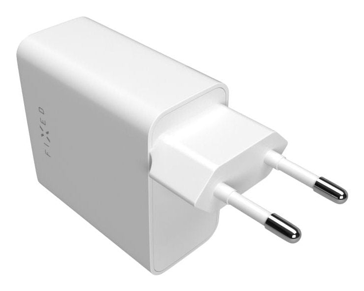 Cargador De Red Fijo Doble Usb-C Soporte Pd 65w Blanco
