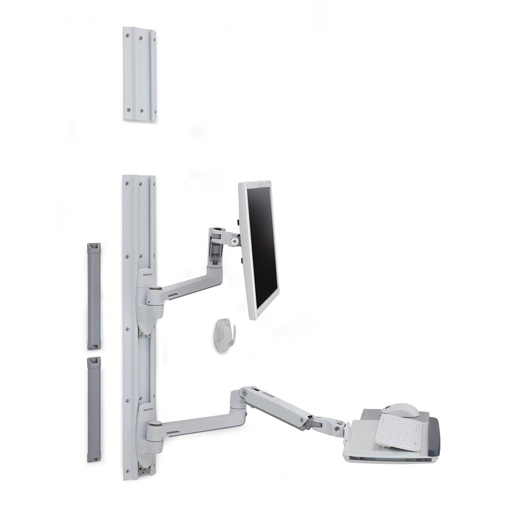 Ergotron Lx Wand Halterung System Weiss Tastatur- Und Monitorhalterung Bis 81,2cm 32 Zoll Belastbar 3,2-11,3kg. Vesa 75x75 100x100mm