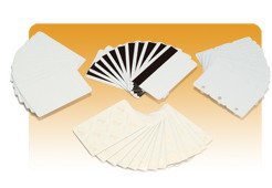 Zebra Plastikkarten 86x54mm 500st. Weiss,Pvc,10mil