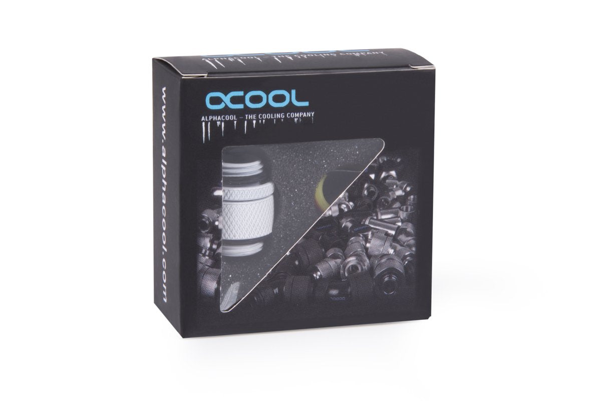 Alphacool Icicle Boquilla Doble Giratoria G1/4 Ag A G1/4 Ag - Blanco, Conexión (Blanco, Para Mangueras Blandas (Pvc, Silicona, Neopren