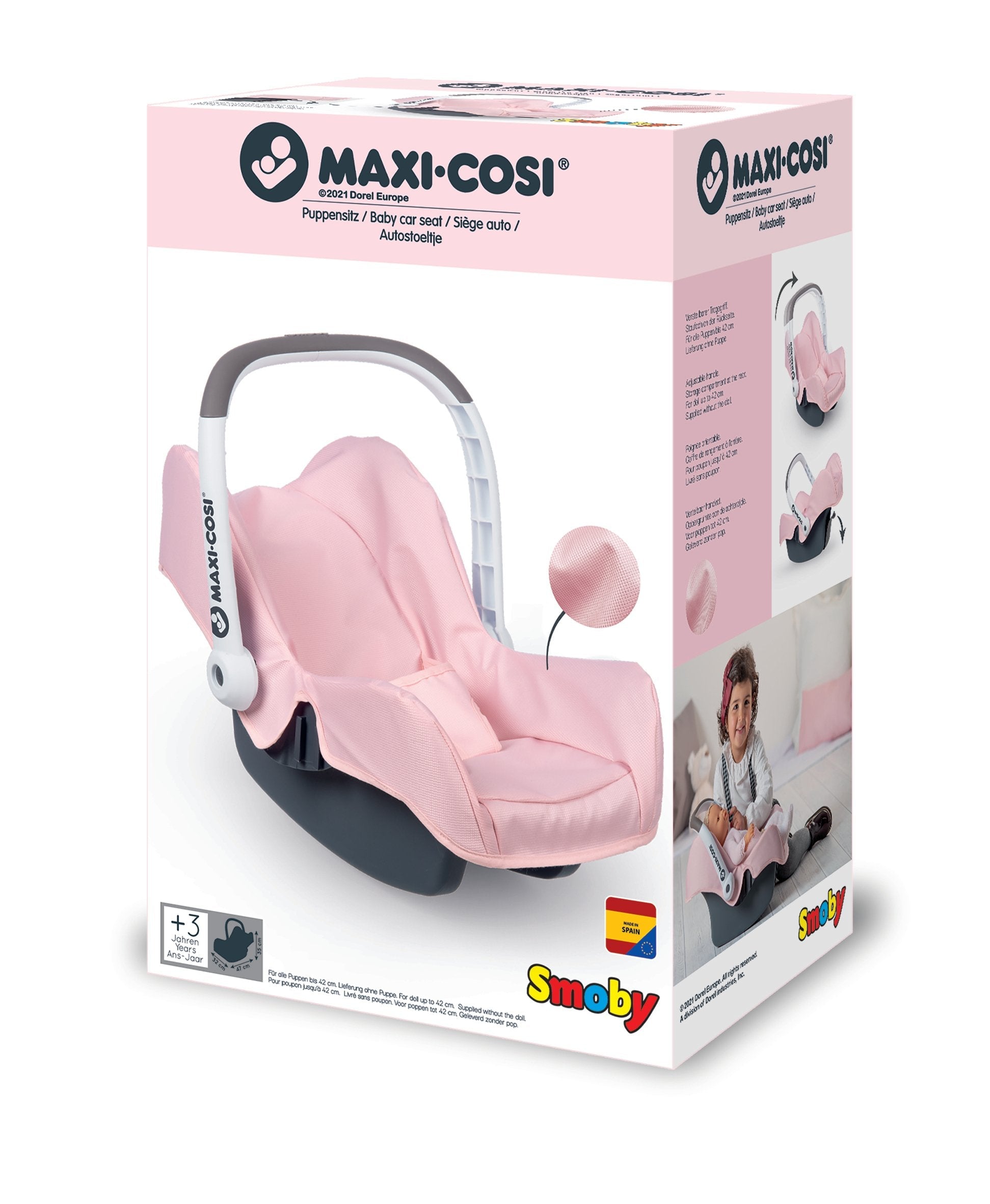 Juguete - Asiento Maxicosi Para Muñecas Rosa Claro Smoby