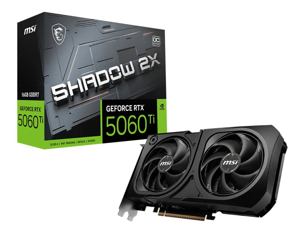 EAN 4711377354509 - MSI GEFORCE 5060 TI 16GB SHADOW 2X OC PLUS BULK NVIDIA GeForce RTX 5060 Ti GDDR7 imagen 1
