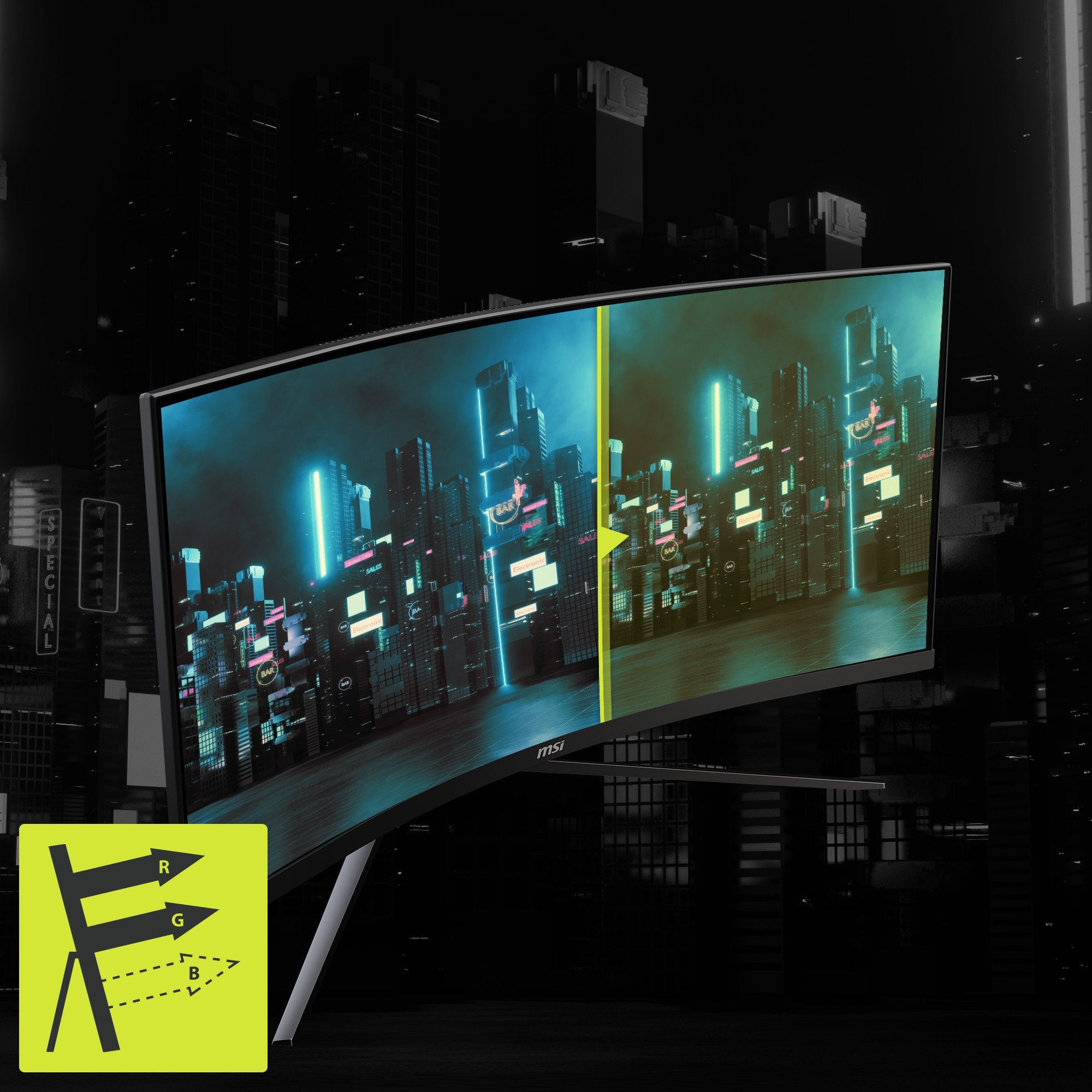 EAN 4711377140805 - MSI MAG 345CQRDE pantalla para PC 86,4 cm (34") 3440 x 1440 Pixeles UltraWide Dual Quad HD Negro imagen 9