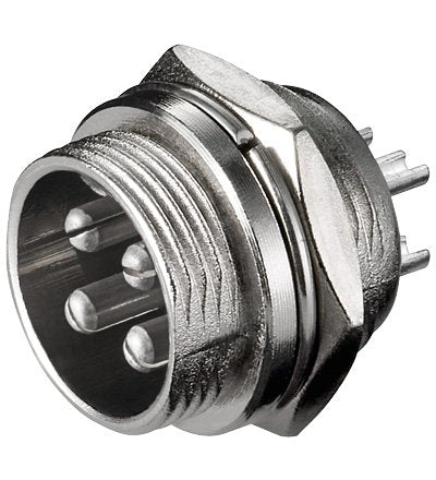 Goobay Conector De Chasis De Micrófono, 4 Pines, Conexión Integrada 11232