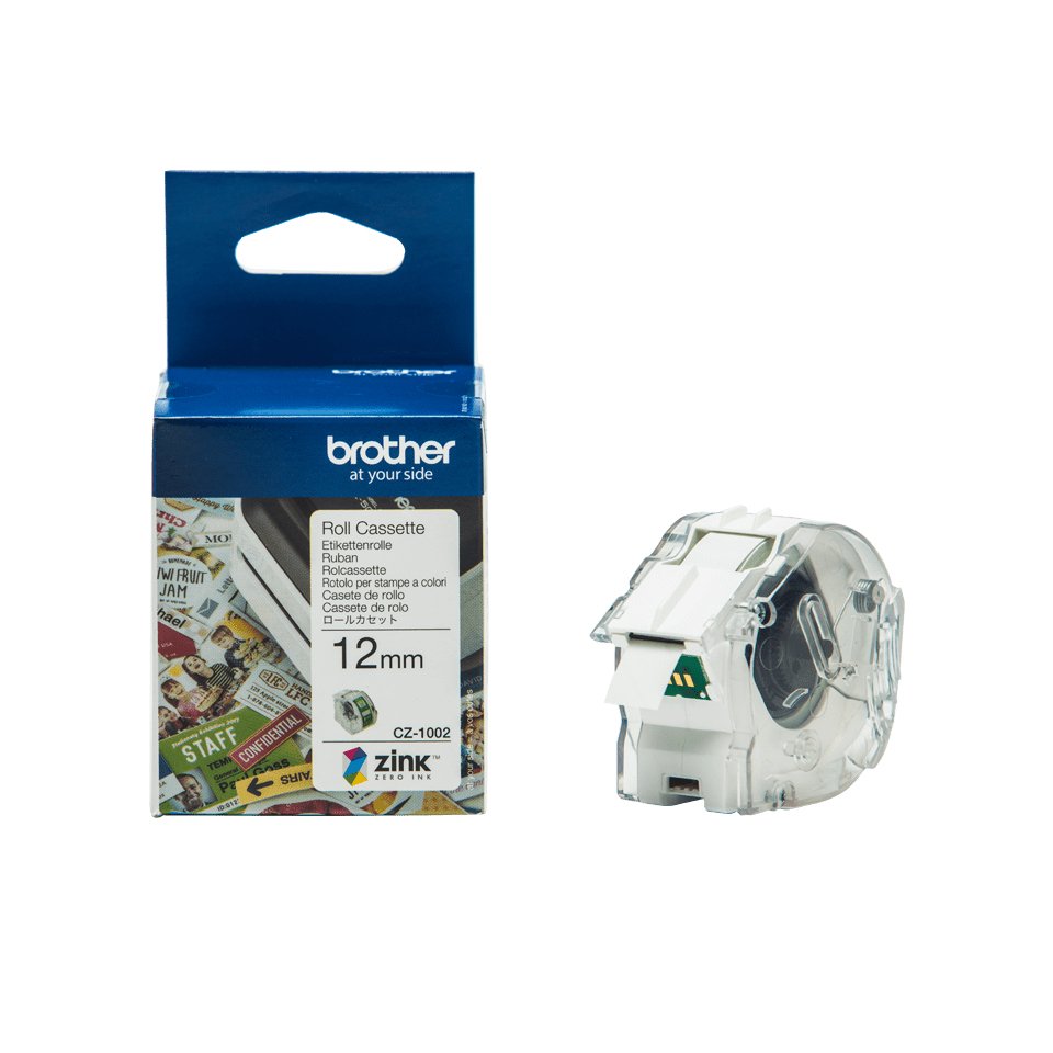 Brother Cz-1002,Rollo (1,2 Cm X 5 M) 1 Bobina(S) Etiqueta Continua,Para Brother Vc-500w