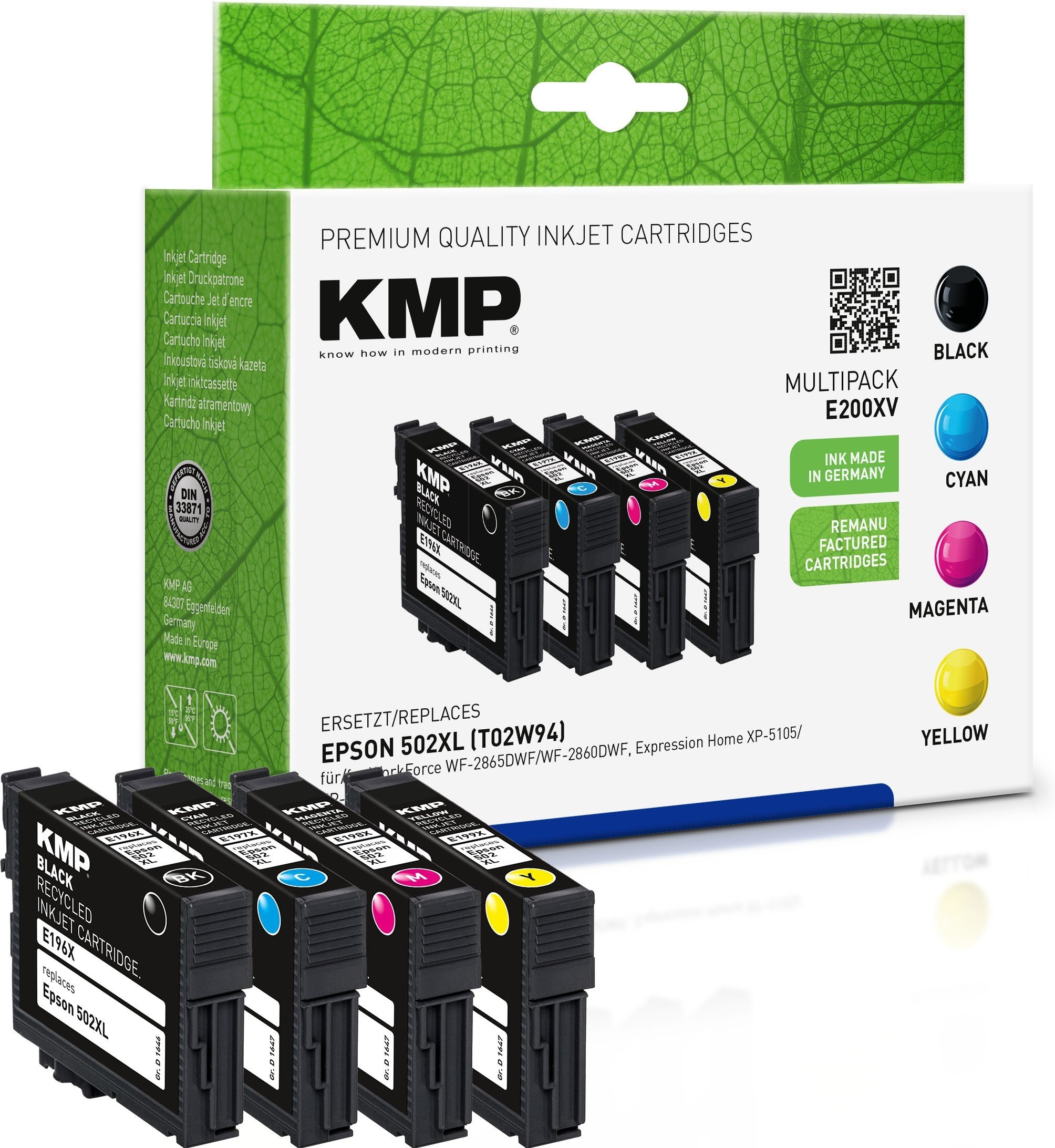 EAN 4011324373578 - KMP 1646,4005 cartucho de tinta 4 pieza(s) Compatible Alto rendimiento (XL) Negro, Cian, Magenta imagen 1
