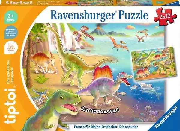 Rompecabezas Tiptoi De Ravensburger Para Pequeños Exploradores: Dinosaurios