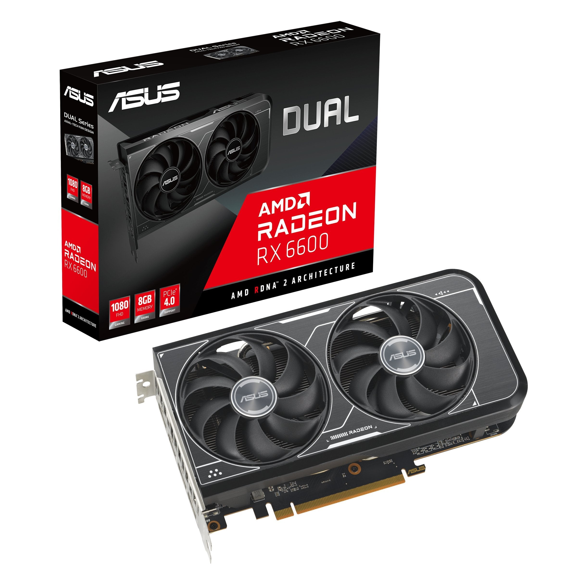 Tarjeta Grafica Asus Dual-Rx6600-8g-V3 8gb Gddr6 Hdmi Dp