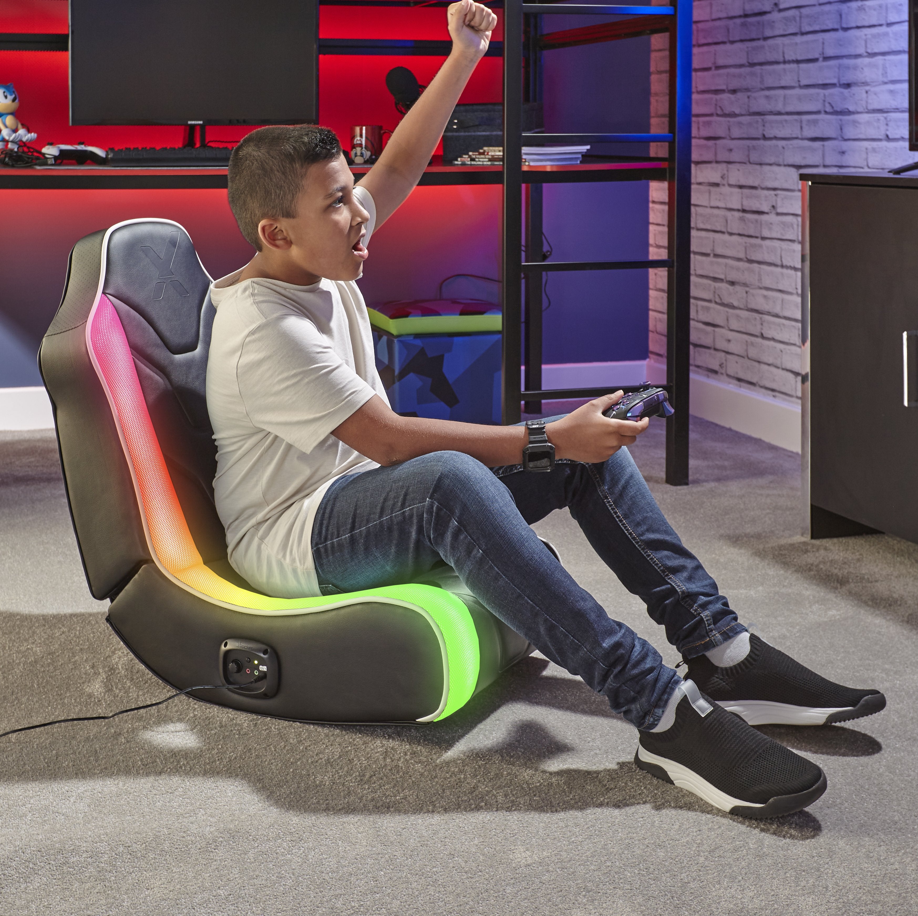 EAN 0094338514032 - X Rocker Chimera Silla gaming Negro, Blanco imagen 12