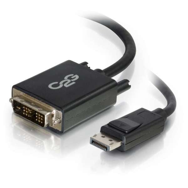 C2g 2m Displayport To Single Link Dvi-D Adapter Cable M/M Dp To Dvi Black Cable Displayport Displayport (M) A Dvi-D (M) 2 M Negro