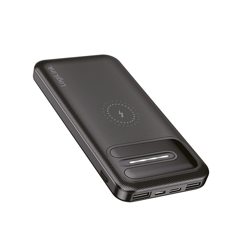 Logilink Pa0305, 8000 Mah, Lithium Polymer (Lipo), Inalámbrico Aufladen, 3,7 V, 10 W, Negro