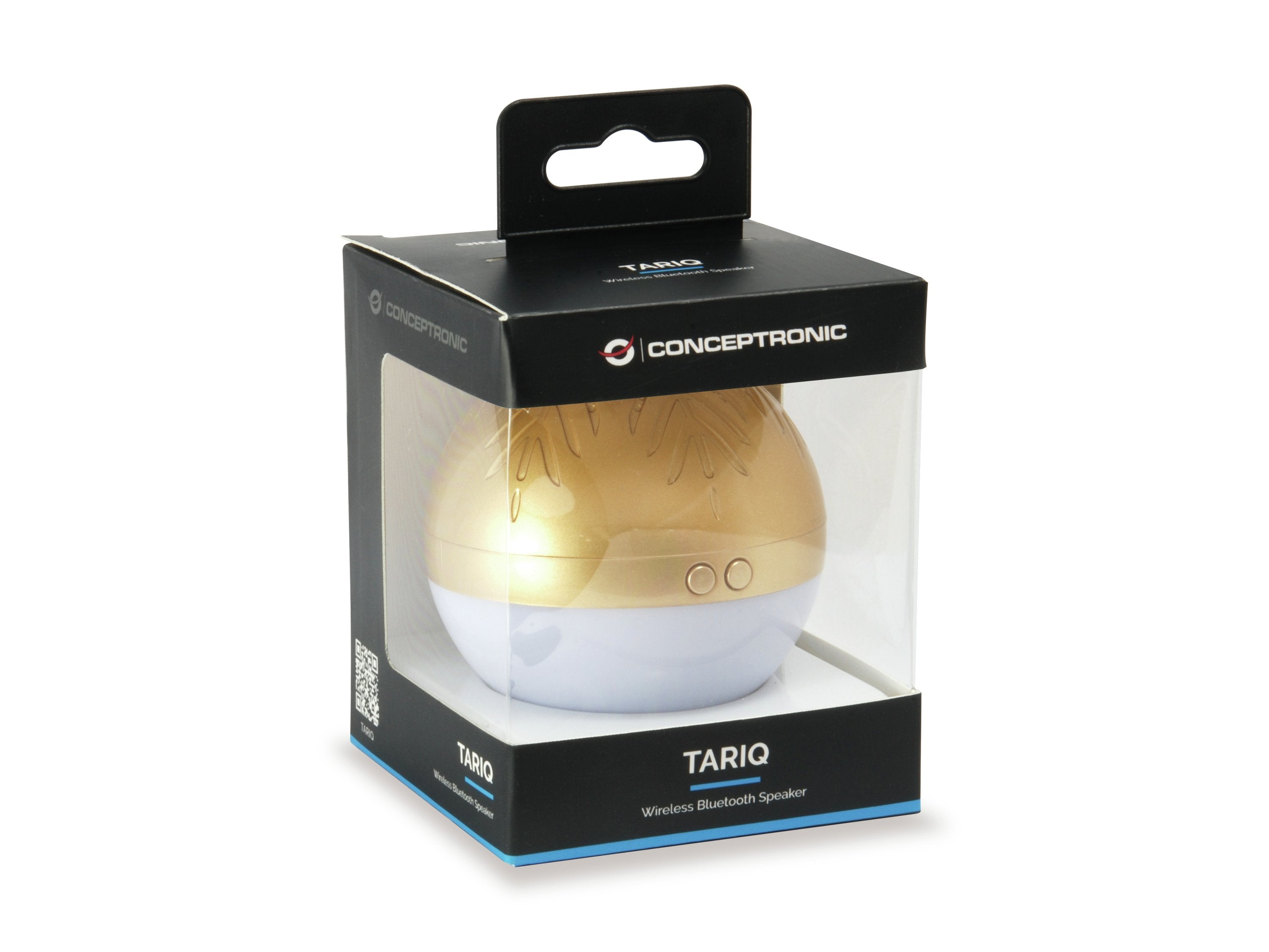 Altavoz Bluetooth Conceptronic Tariq Bola De Navidad Con Luz Led Tws Color Dorado