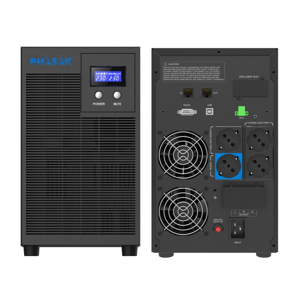 EAN 5605922009275 - Phasak PH 7631 sistema de alimentación ininterrumpida (UPS) Línea interactiva 3,16 kVA 2100 W 4 salidas A imagen 4