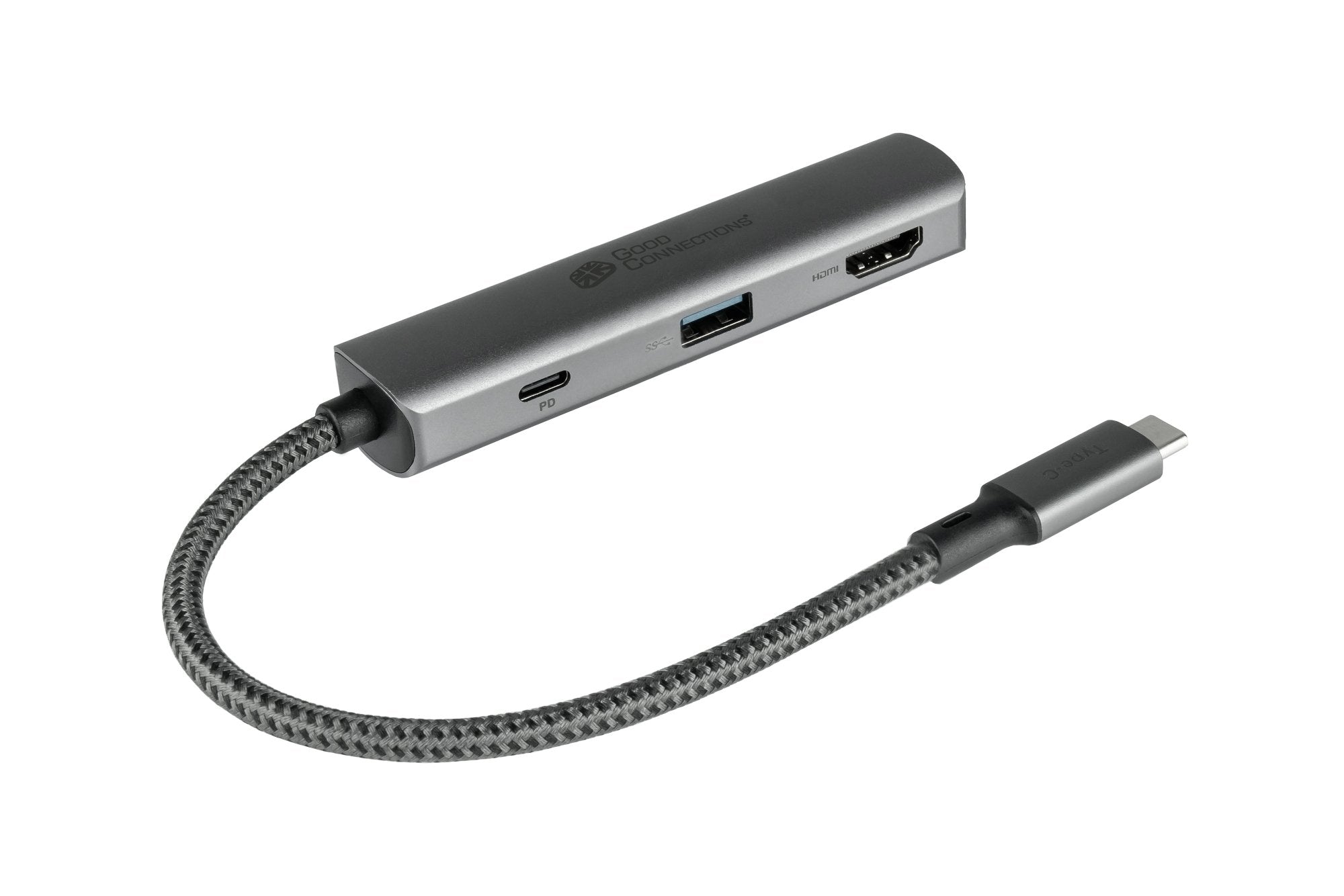 EAN 4014619881536 - Alcasa HUB-C002A hub de interfaz USB Tipo C 5000 Mbit/s Antracita imagen 1