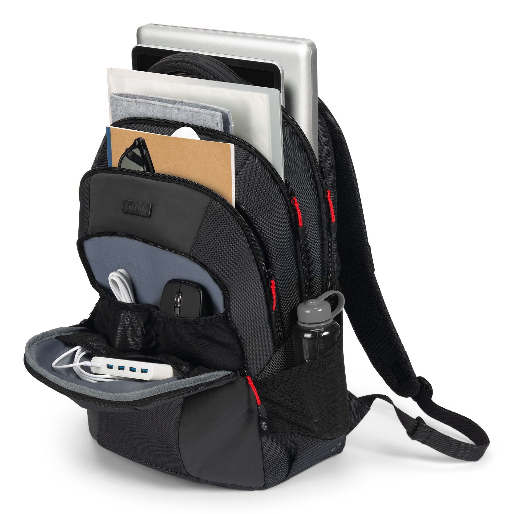 EAN 7640239422179 - DICOTA D32119-RPET mochila Mochila informal Negro, Rojo Poliéster, Tereftalato de polietileno reciclado ( imagen 5