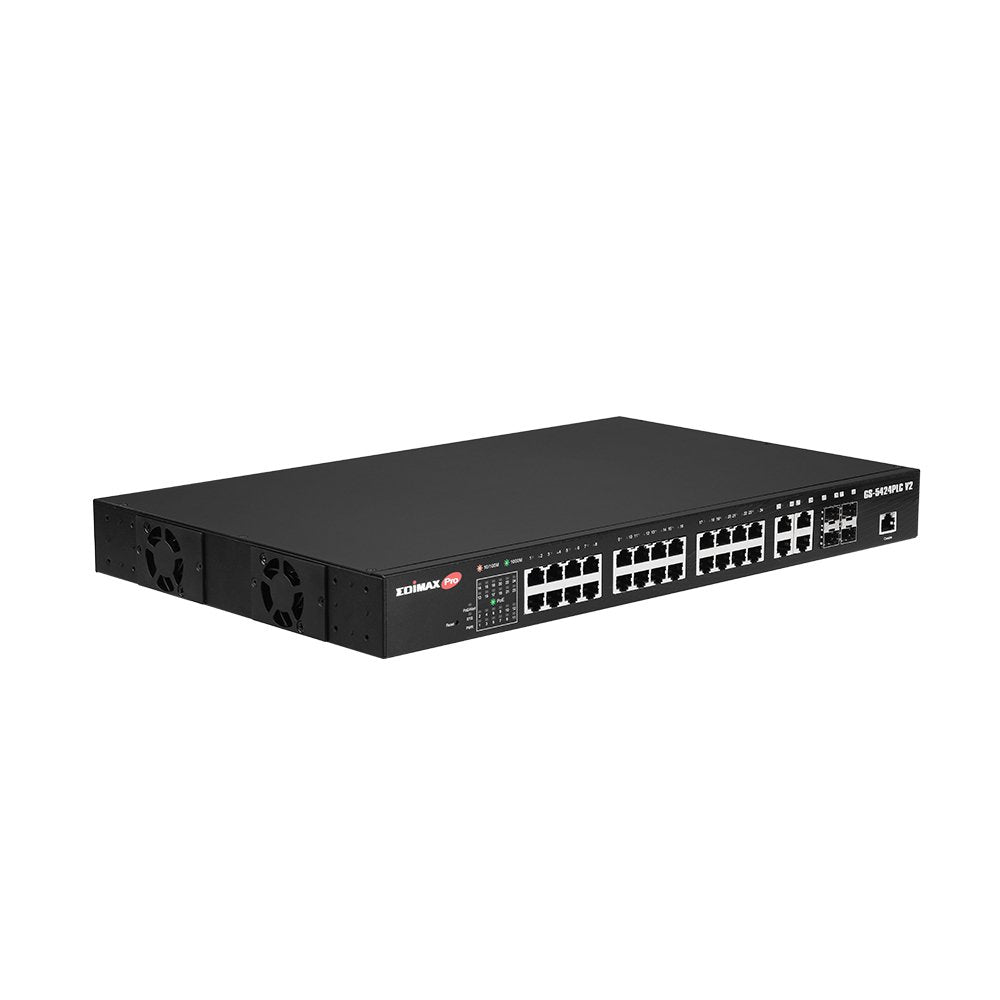 Edimax Pro Gs-5424plc V2 28 Puertos Poe + Switch Gigabit +4 Xsfp 19 "