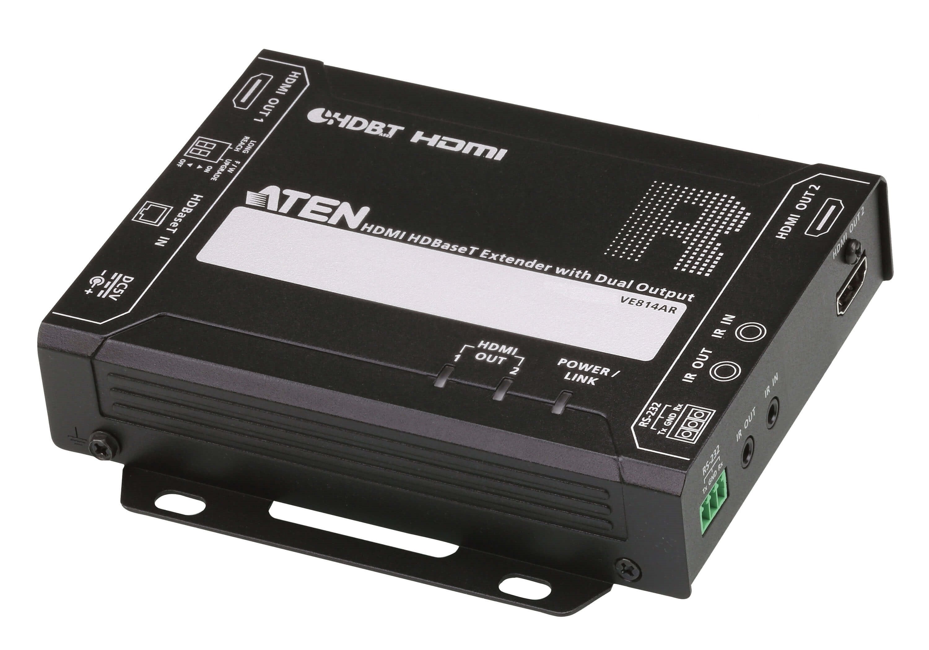 Receptor Hdmi Hdbaset 100 Metros Con Salida Dual (4k A 100 M) (Hdbaset Class A) Aten