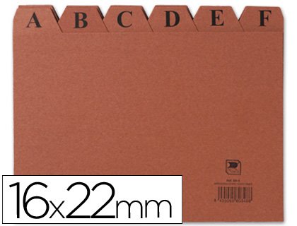 Mariola Índice Para Ficheros A-Z 215x160 Cartón Cuero