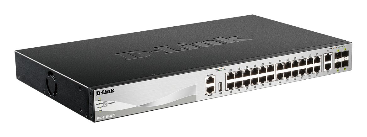 Switch Gestionable L3 D-Link Stackable Dgs-3130-30ts/E 24p Giga + 2p 10g + 4p 10g Sfp+