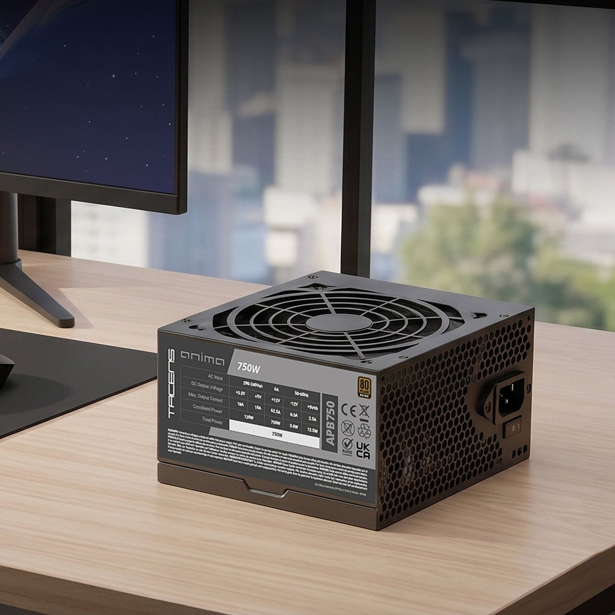 Fuente De Alimentacion Tacens Anima 750w Apb650 Atx 80 Plus Bronze Pfc Activo 14db 12cm Fan